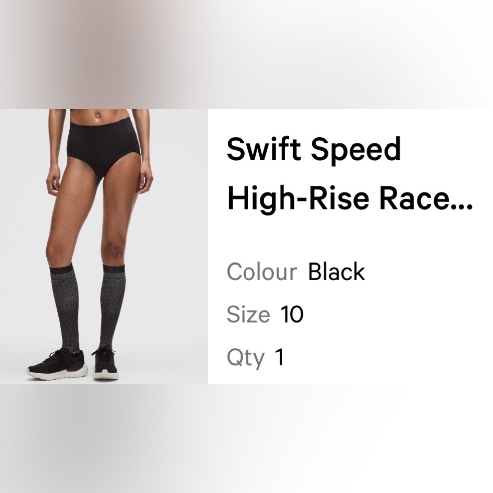 Black High-Rise Running Shorts